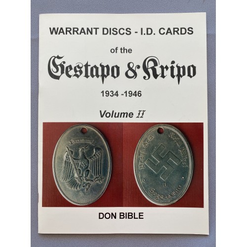 Warrant Discs of the Gestapo & Kripo 1934-1946 Volume II # 7662