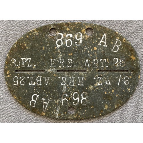 Panzer 3rd Panzer Division Replacement Company ID Disc