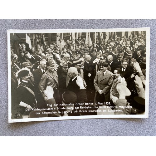 Tag der nationalen Arbeit Berlin 1. Mai 1933 Postcard # 7832