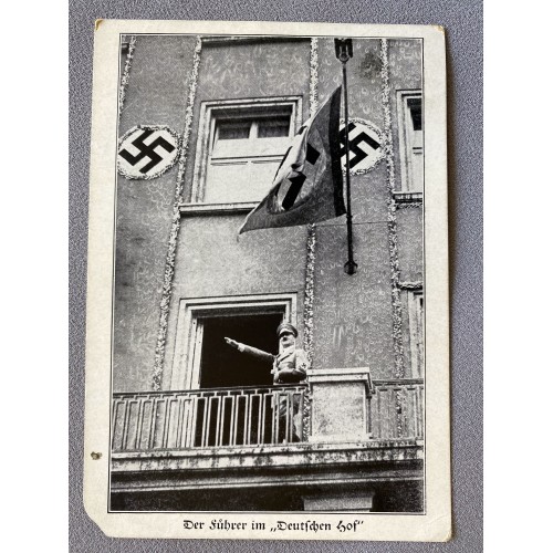 Der Führer im "Deutschen Hof" Postcard