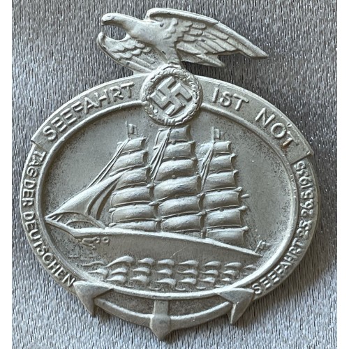 Seefahrt ist Not Tag der Deutschen Seefahrt 25. 26.5. 1935 Badge 