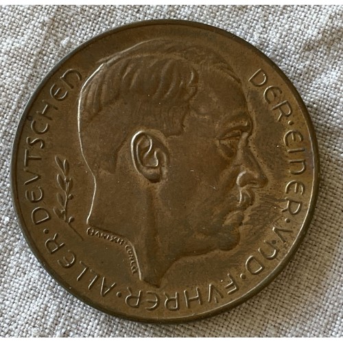 Adolf Hitler Medallion # 7868