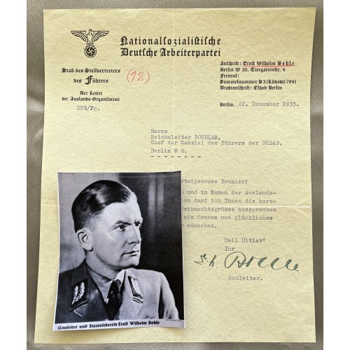 Wilhelm Bohle Signed Document