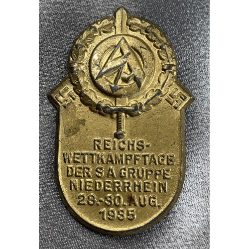 Reichswettkampftage der SA Gruppe Niederrhein 28.-30.Aug 1935 Tinnie # 7983