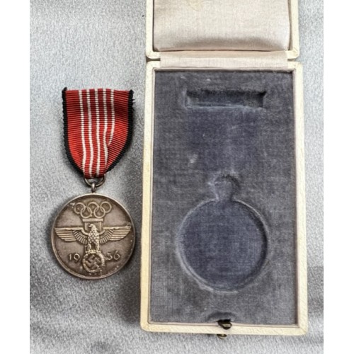 Cased 1936 Olympic Service Medal