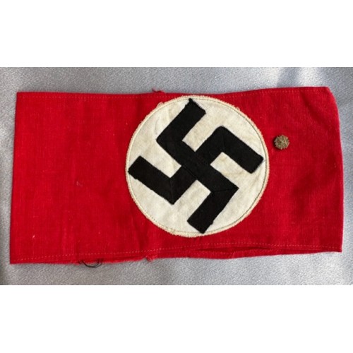 NSDAP Armband with NSDAP 10 year stickpin # 8185
