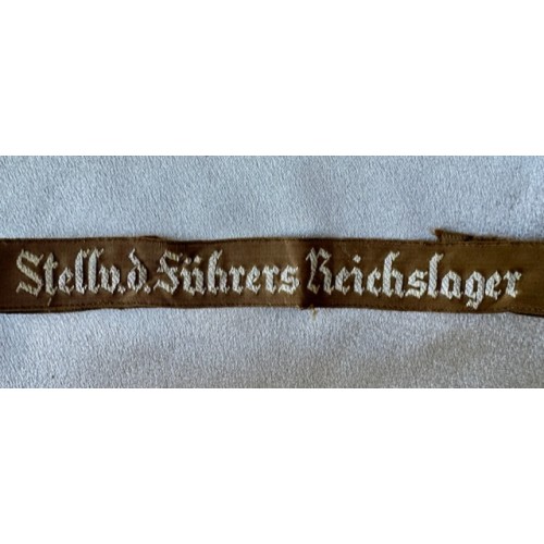 Stellv. d. Führer Reichslager Cuff Title # 8197