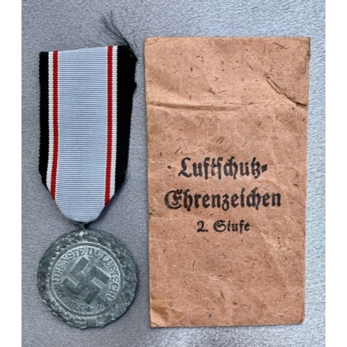 Luftschutz 2nd Class Medal with original envelope  # 8212