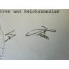 Adolf Hitler Signed Document # 8350