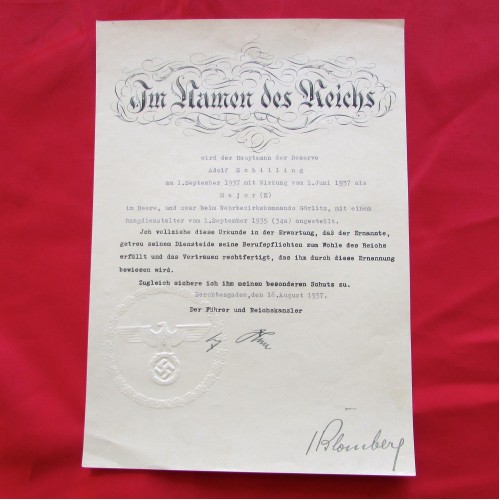 Hitler Signed Document