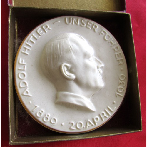 Hitler Porcelain Memorial Plaque # 5136