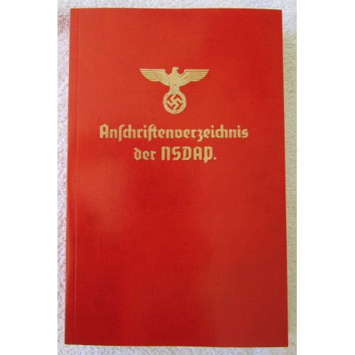 Anschriftenverzeichnis der NSDAP (Address Book of the Nazi Party) # 5324