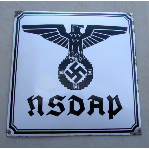 NSDAP Enamel Sign