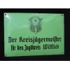 Deutsche Jägerschaft Enamel Sign # 2316