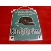 Stahlhelm Enamel Sign