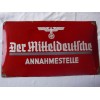 Annahmestelle Enamel Sign # 2599