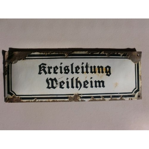 NSDAP Enamel Sign   # 1072