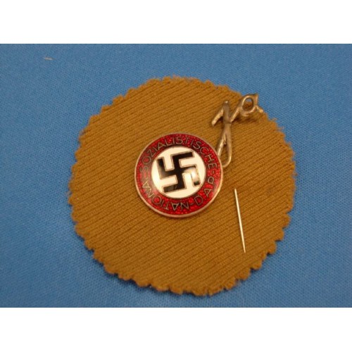 NSDAP Member Button Badge-Ja Pin Lot # 1120