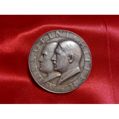 Hitler Mussolini Medallion  # 1182