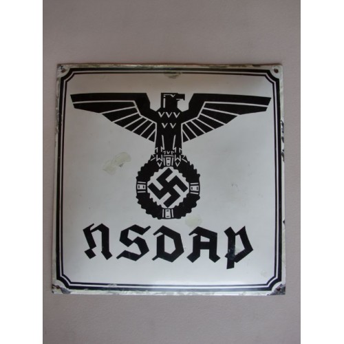 NSDAP Enamel Sign  # 1257