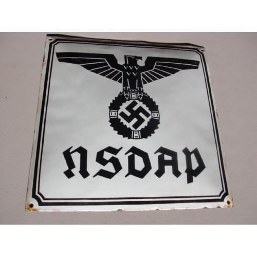 NSDAP Enamel Sign   # 1323