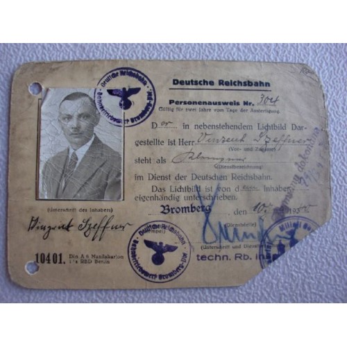 Deutsche Reichsbahn ID Card # 1366