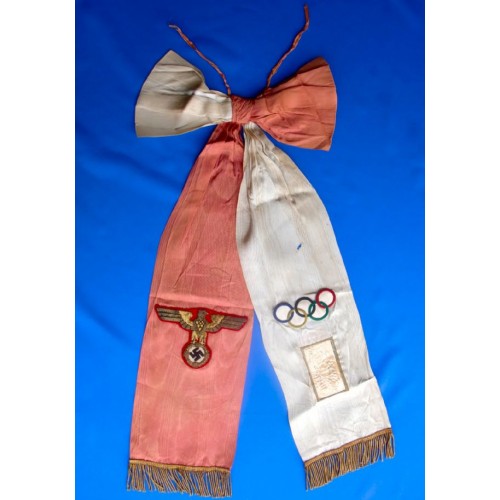 Adolf Hitler Presentation Olympic Sash  # 1377