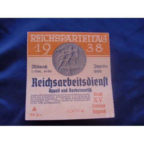 Reichsparteitag 1938 Ticket