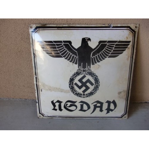 NSDAP Enamel Sign  # 1666