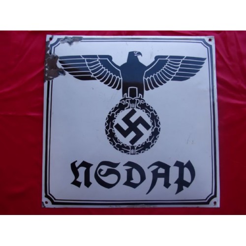 NSDAP Enamel Sign   # 2243