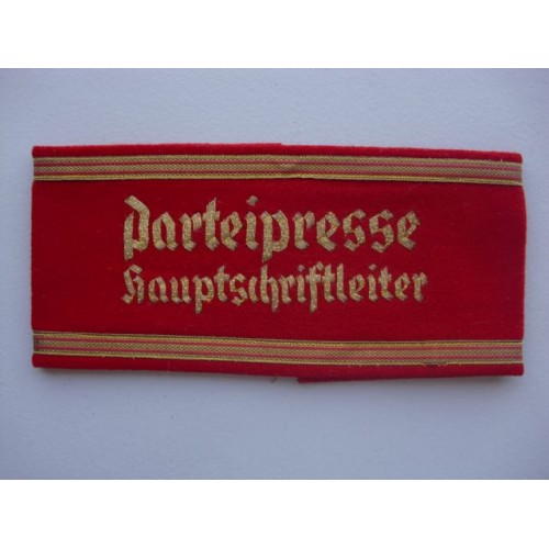 Party Press Chief Editor Armband # 2262