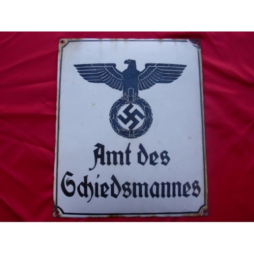 Amts des Schiedsmannes Enamel Sign # 2267