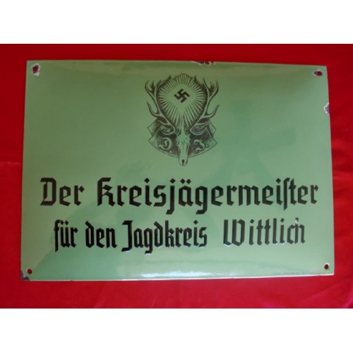 Deutsche Jägerschaft Enamel Sign # 2316