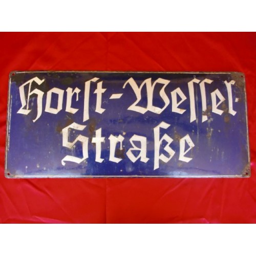 Horst Wessel Enamel Sign # 2439