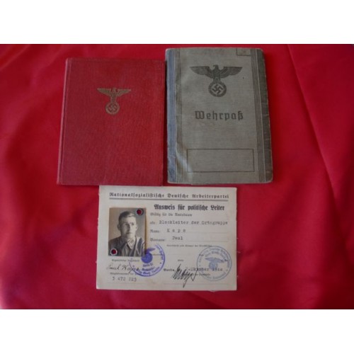 Mitgliedsbuch of the NSDAP / Heer Wehrpass / PL ID Card # 2475