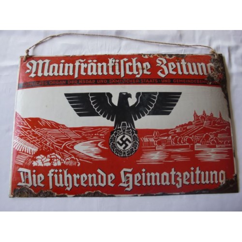 Mainfränkische Zeitung Enamel Sign # 2598