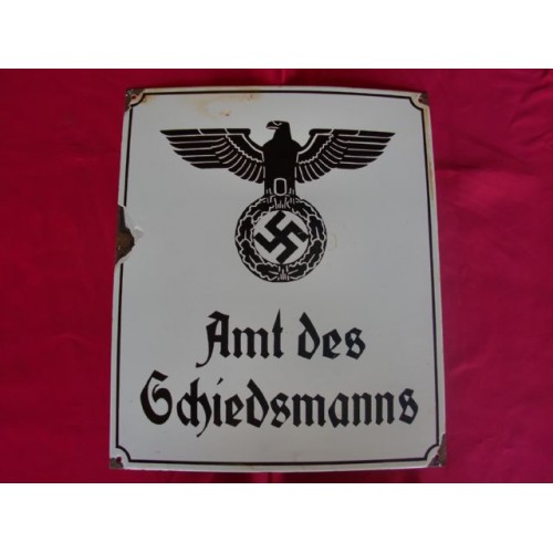 Amts des Schiesmannes Enamel Sign  # 2649