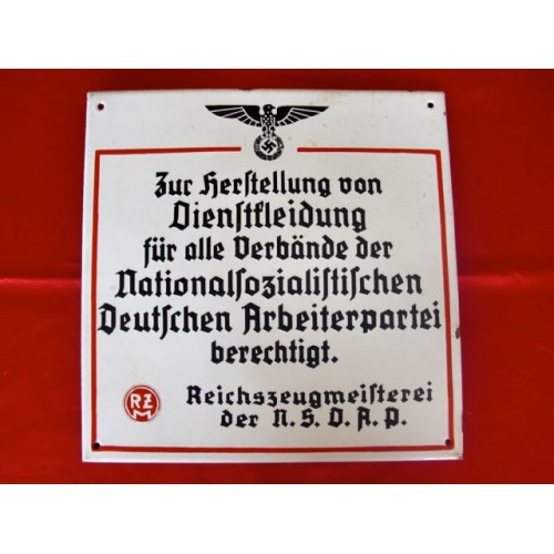 RZM Enamel Sign # 3027