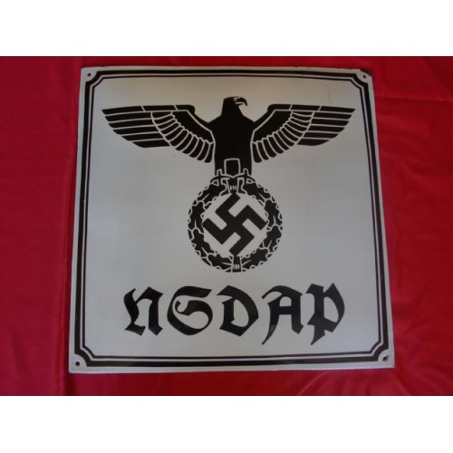 NSDAP Enamel Sign   # 3195