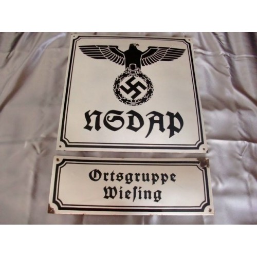 NSDAP Enamel Sign   # 3497