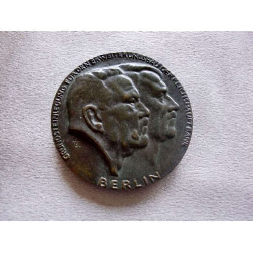 Hindenburg Hitler Cast Bronze Medallion  # 3676