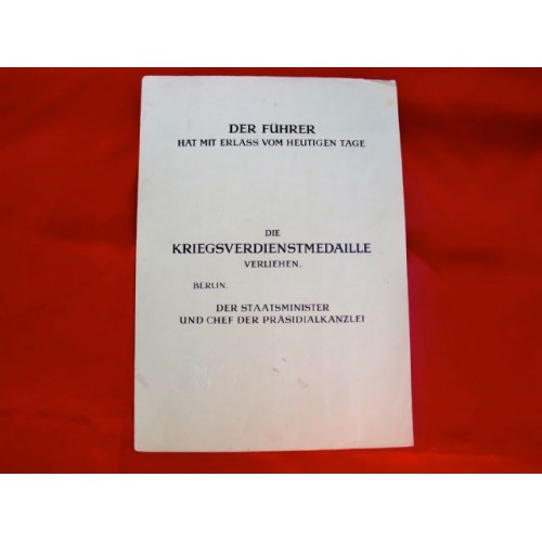 Kreigsverdienst Document