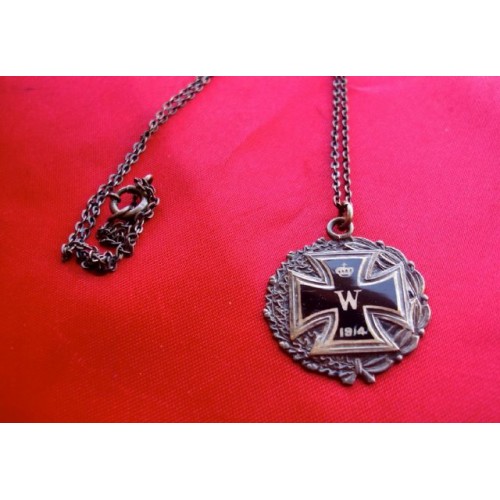 WWI IC Ribbon Miniature Necklace  # 3813