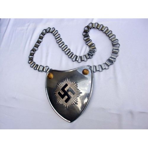 Reichsluftschutzbund Standard Bearer Gorget # 3908