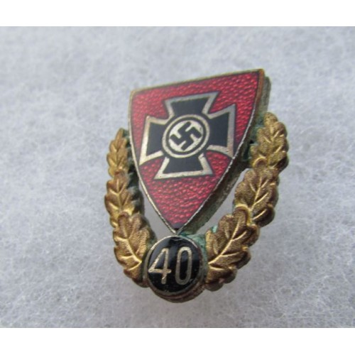 Reichskriegerbund 40 Year Pin  # 4037