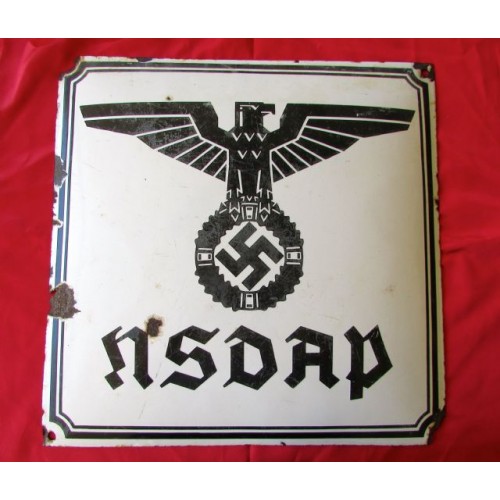 NSDAP Enamel Sign   # 4059