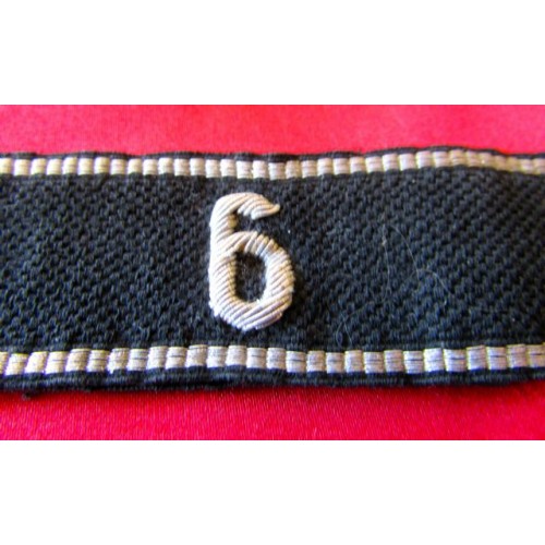 Allgemeine SS 6th Foot Regiment Officer's Cufftitle  # 4091