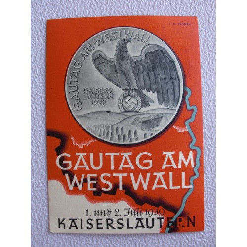 Gautag am Westwall postcard