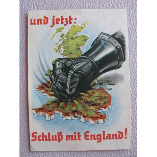 Finish with England postcard # 677